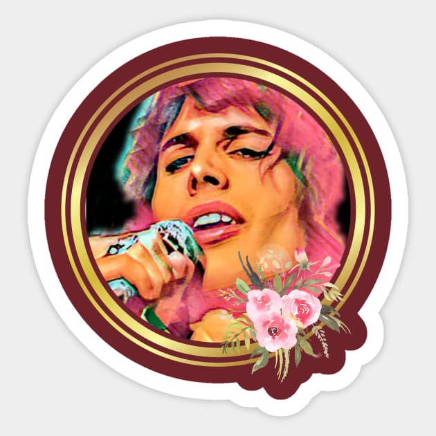 Singer (pink hair with flowers, mic) Sticker by PersianFMts